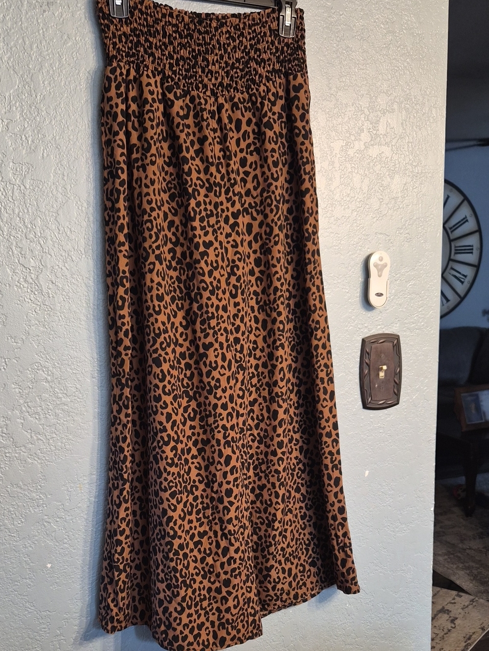 Sienna Sky Brown and Black Leopard Print Tiere Loose Pants